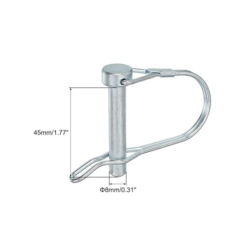 UXCELL 10pcs 5/16 "دبوس مقرن DIA Trailer ، 1-3/4" قفل عمود دبوس مقرن طويل ، دبوس PTO المستدير لمقاطع مزرعة عربات العشب والحديقة in Saudi Arabia