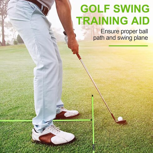 Soulchen 6 Pack Golf Malignment عصي 48 بوصة قضبان محاذاة قابلة للطي قضبان ممارسة الجولف المساعدات التدريبية للاستهلاك وضع العصي التدريب الجولف مع قضية أنبوب واضحة لسهولة حملها in Kuwait