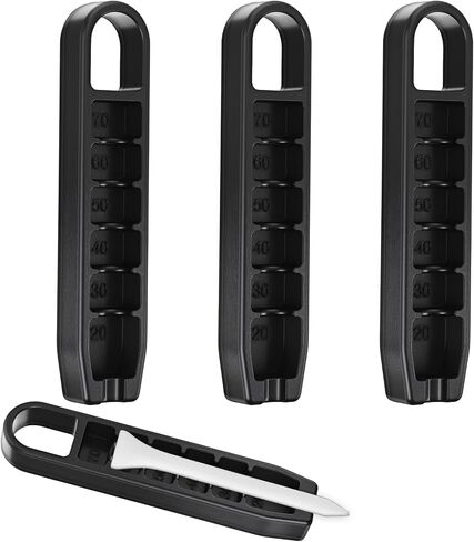 Setter Golf Tee Height Setter ، 3 PCS Precision Golf Tee Elevator مع 6 إعدادات ، أداة تدريب لإكسسوارات التأرجح المتسقة (أسود) in Saudi Arabia