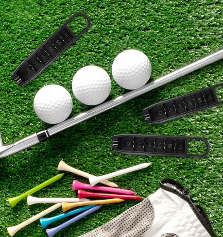 Setter Golf Tee Height Setter ، 3 PCS Precision Golf Tee Elevator مع 6 إعدادات ، أداة تدريب لإكسسوارات التأرجح المتسقة (أسود) in Saudi Arabia