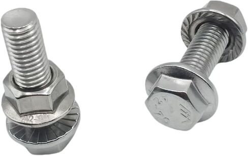 M10X1.5-35mm Stainless Steel Flanged Hexagon Bolt, Flanged Bolt, Hexagon Head Exhaust Manifold Hardware Kit (8 Pack) in Saudi Arabia
