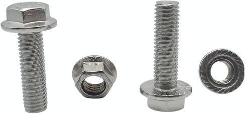 M10X1.5-35mm Stainless Steel Flanged Hexagon Bolt, Flanged Bolt, Hexagon Head Exhaust Manifold Hardware Kit (8 Pack) in Saudi Arabia