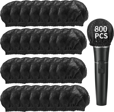 800 PCS غطاء ميكروفون يمكن التخلص منه ، أغطية ميكروفون يمكن التخلص منها غير منسوج ، غطاء واقعي لغطاء الزجاج الأمامي للميكروفون in Saudi Arabia