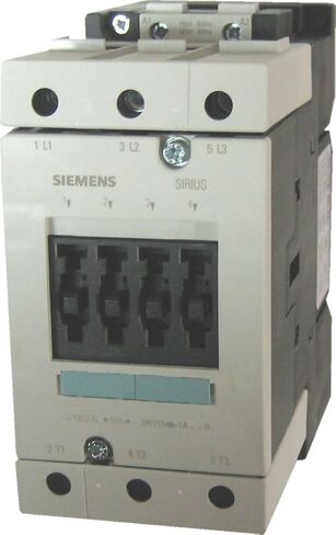 Siemens 3RT10 46-1AC20 موصل محرك ، 3 أعمدة ، محطات برغي ، حجم إطار S3 ، 24 فولت في 50 و 60 هرتز جهد جهد لفائف AC in Saudi Arabia