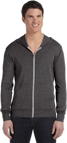 Bella + Canvas Unisex Triblend Full-Zip Lightweight Hoodie in Saudi Arabia