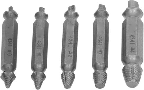 أداة إزالة المسمار Double Aramox Double Head مع مربع ، فولاذ عالي السرعة ، مجموعة متعددة الاستخدامات 5pcs لعشاق DIY in Saudi Arabia