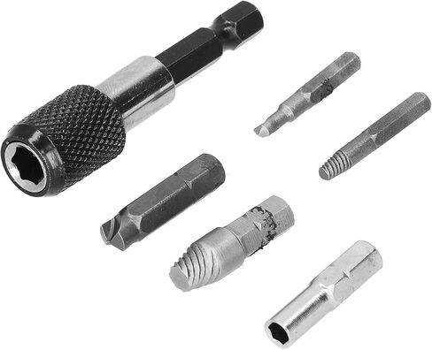 22pcs مستخرج المسمار التالفة جردت مزيل الترباس المكسور أداة مربع تخزين المواد الصلب عالية السرعة للاطلاع على قضبان تحويل البراغي (مفصل أسود 60 مم) in Saudi Arabia