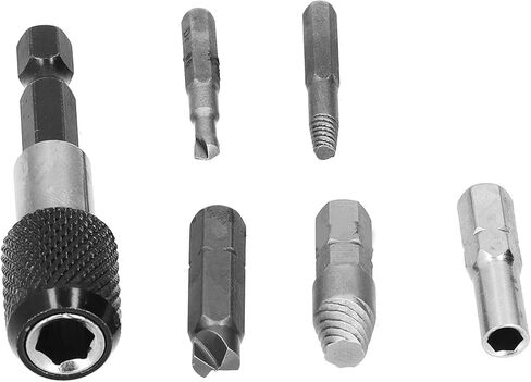 22pcs مستخرج المسمار التالفة جردت مزيل الترباس المكسور أداة مربع تخزين المواد الصلب عالية السرعة للاطلاع على قضبان تحويل البراغي (مفصل أسود 60 مم) in Saudi Arabia
