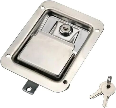 304 Stainless Steel Or Iron Generator Set Equipment Door Lock Panel Three-Point Linkage 1Pcs(304SUS No Padlock) in Saudi Arabia