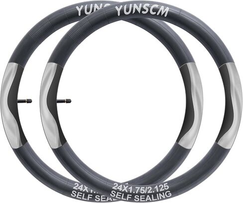 2-Pcs 24" Bike Tubes 24 x 1.75/2.125 AV32MM Schrader Valve Super Automatic Repair, Self-Sealing, Puncture Resistant Compatible with 24x1.75/1.95/2.0/2.10/2.125 Bike Bicycle Tire Tubes in Saudi Arabia