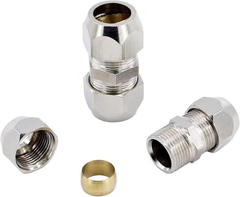 1pcs تركيبات الأنبوب الهوائي 4 6 8 10 12 14 16 مم من النحاس النحاس النحاس الزيت غاز الماء الذي يتوافق مع نوع T-type من النوع L-type (PE ، 4 مم) in Saudi Arabia