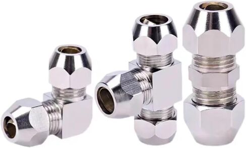 1pcs تركيبات الأنبوب الهوائي 4 6 8 10 12 14 16 مم من النحاس النحاس النحاس الزيت غاز الماء الذي يتوافق مع نوع T-type من النوع L-type (PE ، 4 مم) in Saudi Arabia