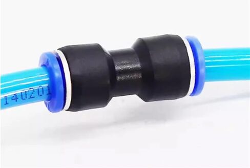 Pneumatic joint pipe joint air quick insertion hose plastic joint 4mm 6mm 8mm 10mm 12mm 14mm PU PY PK PE PV SA 10 pack(HVFF (10PCS),OD 6MM) in Saudi Arabia
