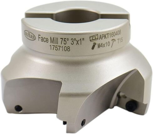 Shars 3" 75 Degree Indexable Face Mill for APKT1604 Carbide Insert 404-2602W P[ in Saudi Arabia