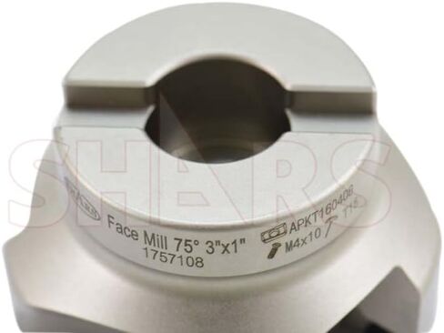 Shars 3" 75 Degree Indexable Face Mill for APKT1604 Carbide Insert 404-2602W P[ in Saudi Arabia