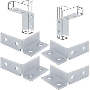 Zonon 4 PCS 4 Hole 90 درجة تجهيزات شكل الجناح ، شكل جنس اليمين واليمين شريحة تركيب تسعين درجة للاستخدام مع 2/2 "براغي 1-5/8" قنوات سلسلة in Kuwait