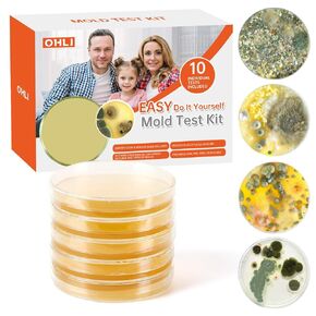Mold Test Kit for Home Within 5 Individual Tests,Test HVAC,Home Surfaces,Indoor Air Quality Testing Kits,Skin Test,DIY Black Mold Detector Testing kit,Mold Identification Guide-Free Lab Analysis in Saudi Arabia