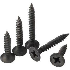 Wood Screws Assortment Kit, 250PCS High Hardness Flat Head Wood Screws Set, Phillips Drive Assorted Screws, 5 Size (1-3/8"，1-3/16"，1"，25/32"，5/8")，Black in Saudi Arabia