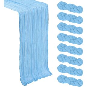 8 حزمة برتقالية تشيز ستوكلوث طاولة عداء 10 قدم شاش الجبن طاولة الجدول عداء 120 بوصة بوهو القماش الريفي للزفاف الصيفي زفاف دش الزفاف مركزية مركبة المنزل الديكور in Kuwait