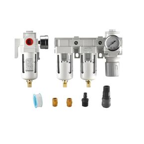 مرشح ضاغط الهواء 3/8 "NPT مرحلة مزدوجة شبه مياه زيت فاصل مياه الصرف تجفيف الهواء منظم الهواء الهوائي in Kuwait