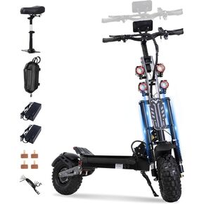 Electric Scooter Adult 7000W Brushless Motor Up to 55 MPH, 60V 33Ah Li-Ion Battery Range 65+ Miles, 13 "All Terrain Tires, Full Suspension EScooter Adjustable Handlebar Height, E-Scooter with Seat in Saudi Arabia