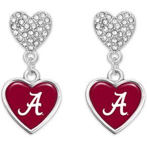 Alabama Amara Silver Crystal Heart Earrings Jewelry Gift UA in Kuwait