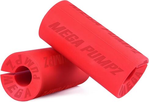 Mega Pumpz - Thick Dumbbell Grips (Set of 2) - Barbell Fat Grip Weight Lifting Gym Workout Equipment - Non Slip Rubber Lifting Grips for Bigger Biceps - Ergonomic Training Bodybuilding Thick Bar Grip Set in Saudi Arabia