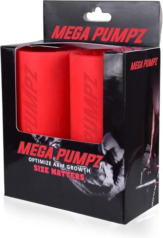 Mega Pumpz - Thick Dumbbell Grips (Set of 2) - Barbell Fat Grip Weight Lifting Gym Workout Equipment - Non Slip Rubber Lifting Grips for Bigger Biceps - Ergonomic Training Bodybuilding Thick Bar Grip Set in Saudi Arabia
