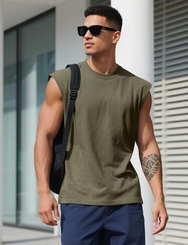Mens Sleeveless Tank Tops Athletic Summer Fitness Running Workout Shirt for Men 1 or 3 Pack in Kuwait