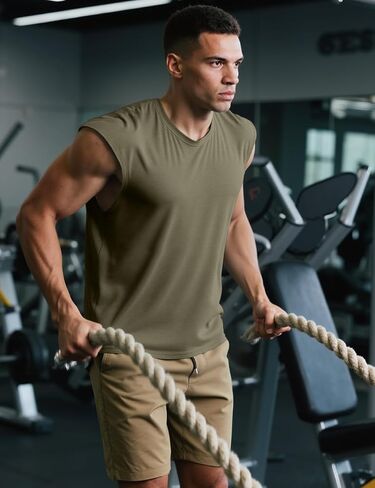 Mens Sleeveless Tank Tops Athletic Summer Fitness Running Workout Shirt for Men 1 or 3 Pack in Kuwait