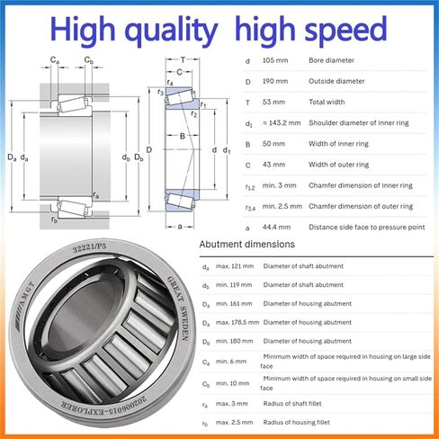 1Pcs Bearing 32221 30319 32030X 32316 Tapering Bearing(30319P5) in Saudi Arabia