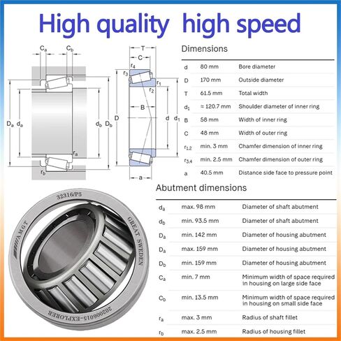 1Pcs Bearing 32221 30319 32030X 32316 Tapering Bearing(30319P5) in Saudi Arabia