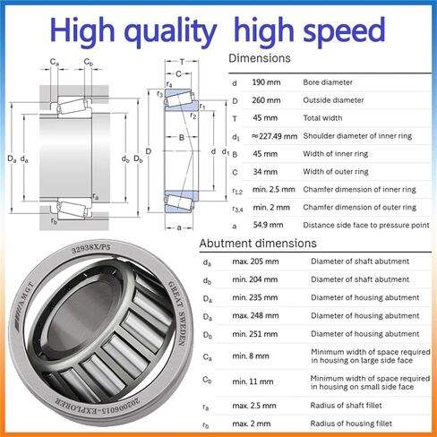 1Pcs Bearing 31319 32938X 33028 Tapering Bearing(33028) in Saudi Arabia