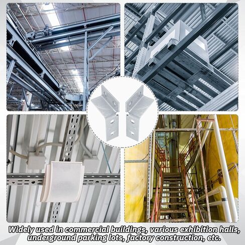 Zonon 4 Pcs 4 Hole 90 Degree Wing Shape Fittings, Left & Right Installation Wing Shape Ninety Degree Fitting Bracket for Use with 1/2" Bolts 1-5/8" Series Channels in Saudi Arabia
