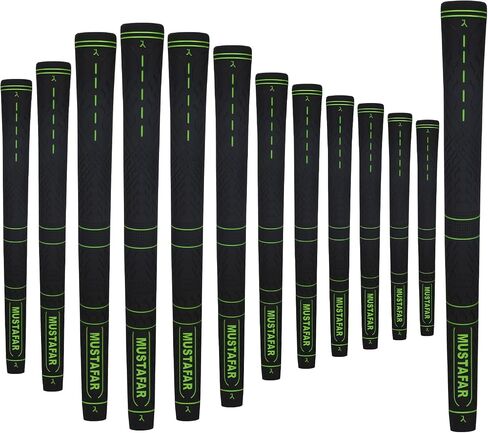Mustafar Premium Rubber Midsoize Golf Grips 13 حزمة -جر محسّن ومتاحة مريحة ودائمة Golf Club Grips 4 ألوان متوفرة in Saudi Arabia
