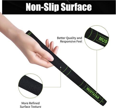 Mustafar Premium Rubber Midsoize Golf Grips 13 حزمة -جر محسّن ومتاحة مريحة ودائمة Golf Club Grips 4 ألوان متوفرة in Saudi Arabia
