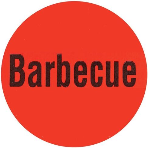 Barbecue Label Red Deli Dot Packaging Labels Black Imprint - 1"Dia 1000 Per Case in Saudi Arabia
