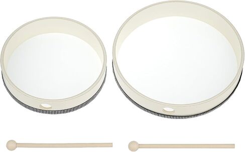 Qwork Hand Drup Percussion Wood Frame Dram مع عصا ، 10 بوصات 8 بوصة الموسيقية الموسيقية يدوي الدف in Saudi Arabia