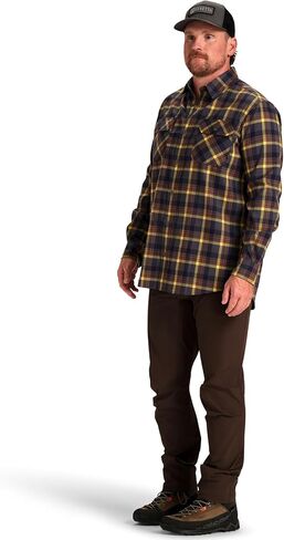 Beretta Men's Cadet Flannel Durable Soft Adjustable Casual Active Outdoor Hiking Plaid Button-Down Shirt with Chest Pockets in Saudi Arabia