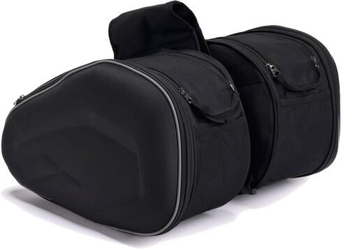 Motorcycle Saddlebags, 36L-58L Expandable Capacity, Motorcycle Panniers Universal, Waterproof, Detachable, Collapsible for Sport Dirt Bike Side Bags and Luggage in Kuwait