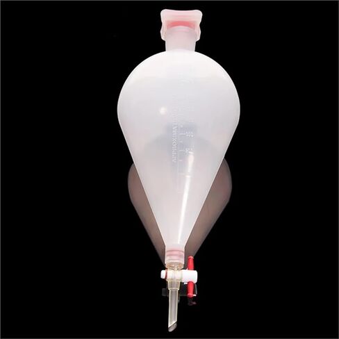 125ml Pear Shaped Plastic Separator Funnel with PTFE Stop PP Separator Funnel Laboratory Supplies in Saudi Arabia