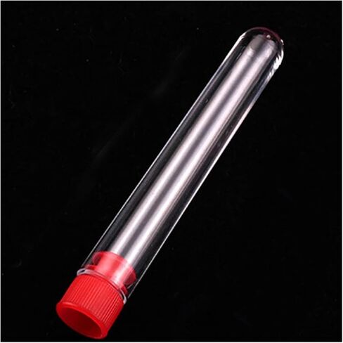 100pcs/lot 12 * 100 15 * 100mm 15 * 150mm Plastic Tubes with Cap Hard Transparent Plastic Test Tube with Caps(15x150mm) in Kuwait