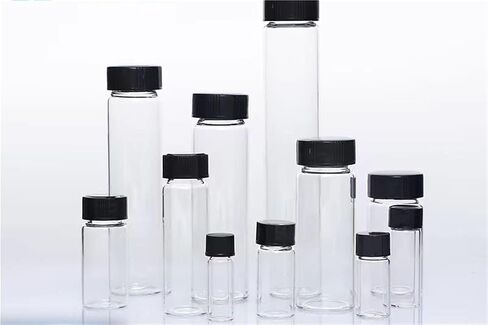 2ml-60ml عينة مختبر قارورة صغير زجاجة الكاشف الشفافة قوارير الشفافة للتجربة (20 مل 10pcs) in Saudi Arabia