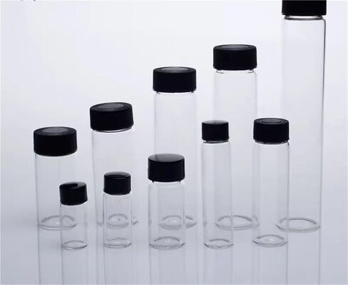 2ml-60ml عينة مختبر قارورة صغير زجاجة الكاشف الشفافة قوارير الشفافة للتجربة (20 مل 10pcs) in Saudi Arabia