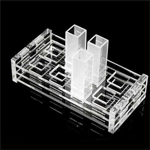 1PCS Organic PMMA 751 10/20/30/40/50mm Cuvettes Rack Lab Supplies(750-40mm 6holes) in Saudi Arabia