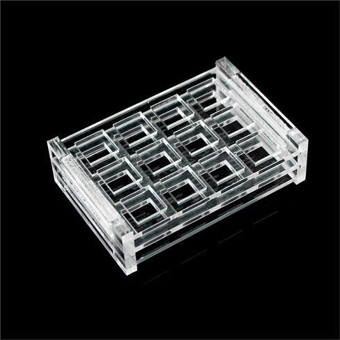 1PCS Organic PMMA 751 10/20/30/40/50mm Cuvettes Rack Lab Supplies(750-40mm 6holes) in Saudi Arabia