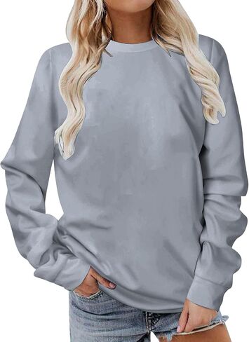 Crewneck Sweatshirts النساء طويل الأكمام غير الرسمية قمم الالتفاف الرياضية الضخمة بالإضافة إلى الحجم الأزياء الأزياء السقوط in Kuwait