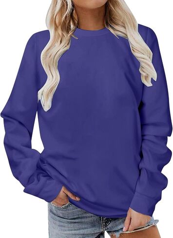 Crewneck Sweatshirts النساء طويل الأكمام غير الرسمية قمم الالتفاف الرياضية الضخمة بالإضافة إلى الحجم الأزياء الأزياء السقوط in Saudi Arabia