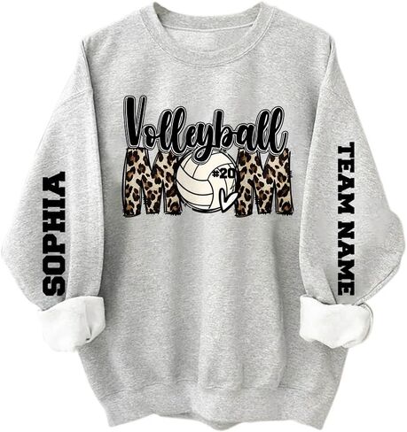 LASFOUR Personalized Volleyball Sweatshirts for Women, Volleyball Mom Sweatshirt Custom, Volleyball Mom Shirts for Women in Saudi Arabia