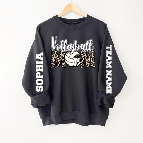 LASFOUR Personalized Volleyball Sweatshirts for Women, Volleyball Mom Sweatshirt Custom, Volleyball Mom Shirts for Women in Saudi Arabia